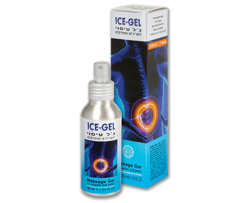 ג'ל עיסוי ICE-GEL להקלה על כאבים בשרירים ומפרקים 100 מ