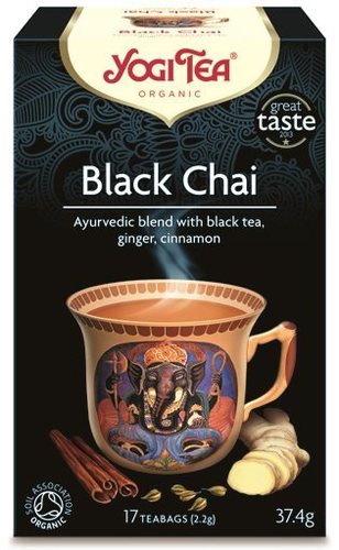 קופסת תה Black Chai של Yogi Tea