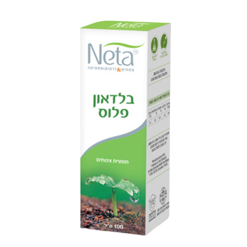 קופסה אחת של בלדאון פלוס מבית Neta, בעיצוב ירוק ולבן עם תמונה של צמח צעיר.