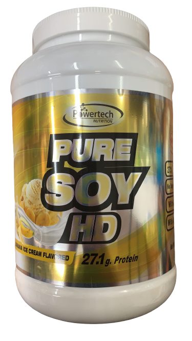 אבקת חלבון סויה PURE SOY HD בטעם בננה של מותג Powertech Nutrition