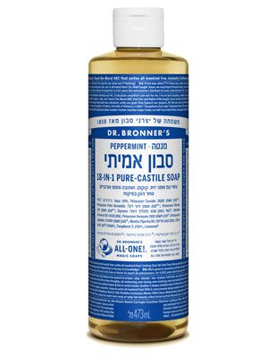 סבון נוזלי קסטיל של Dr. Bronner's בניחוח מנטה, 473 מ