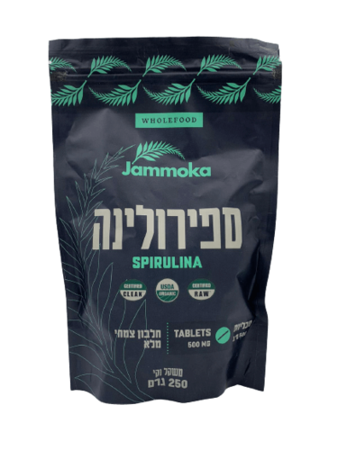 חבילת ספירולינה אורגנית תחת המותג Jammoka.