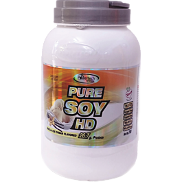 קופסה של אבקת חלבון סויה PURE SOY HD, בעלת טעם גלידה, מכילה 700 גרם.