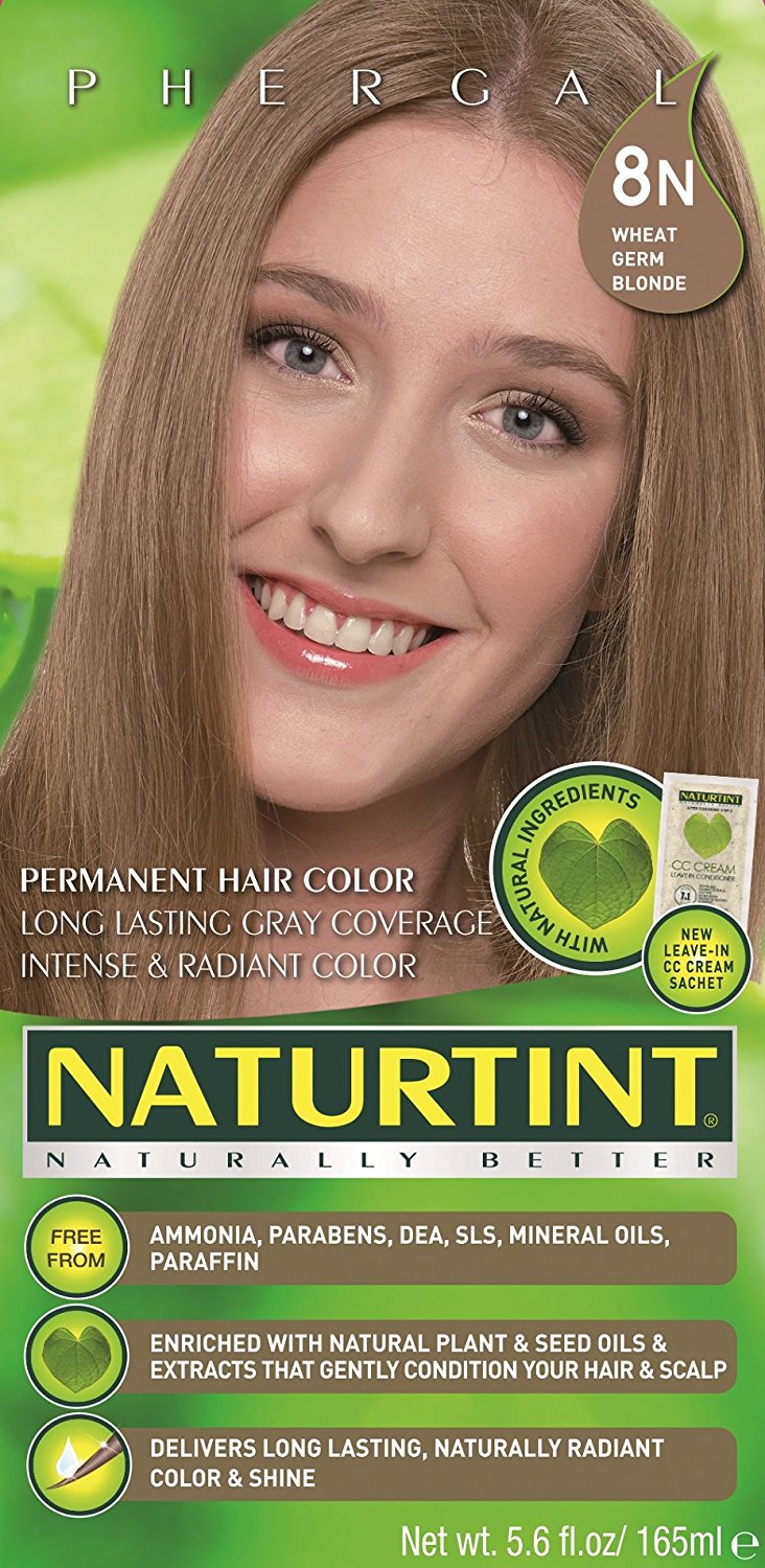 צבע שיער קבוע של המותג NATURTINT בגוון 8N - בלונד חיטה.