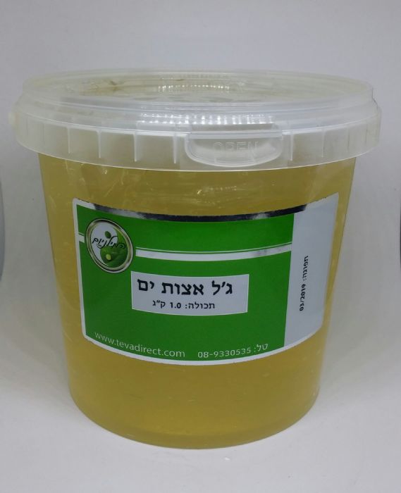 דלי שקוף של ג'ל אצות ים במשקל 1.0 ק