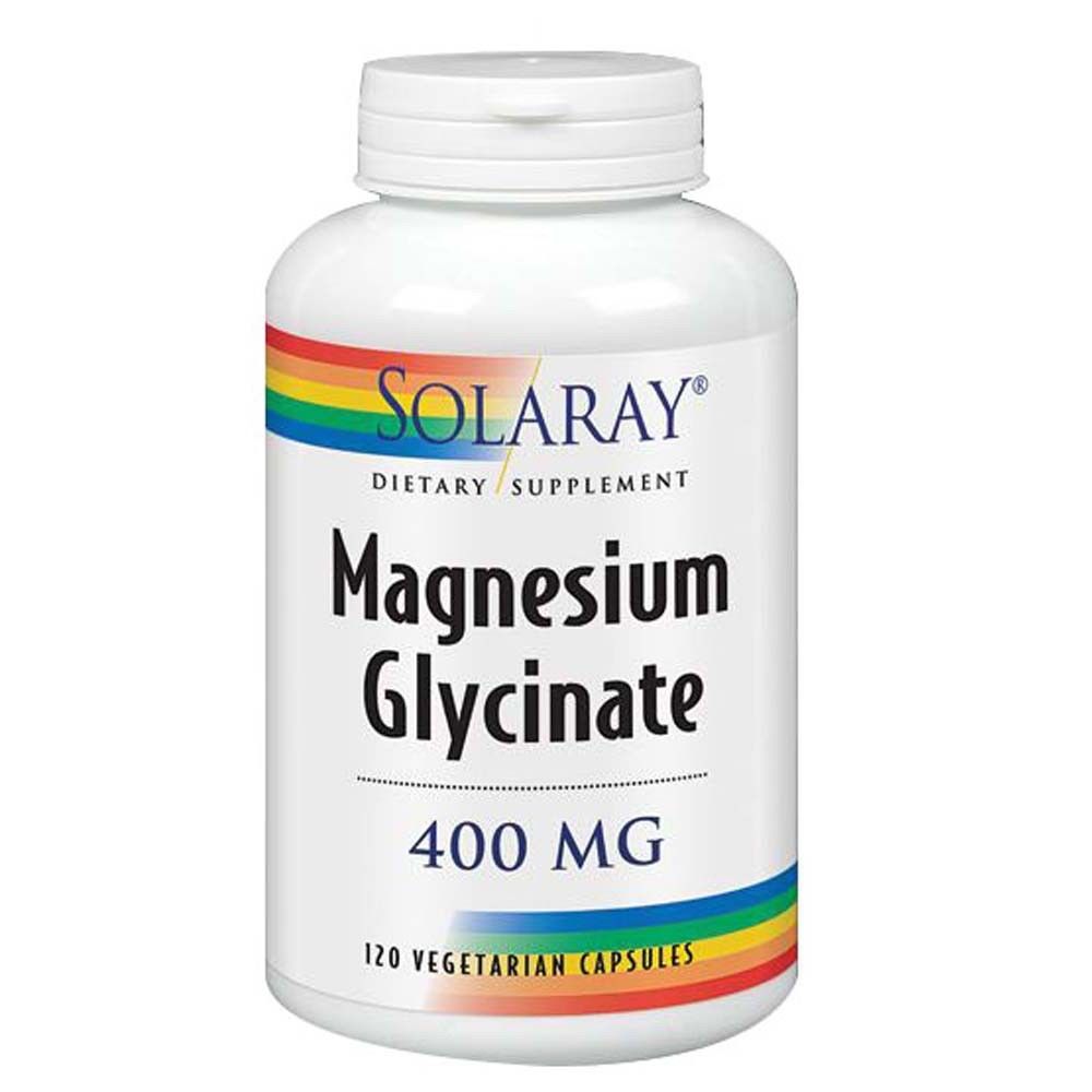 תוסף תזונה Magnesium Glycinate מבית Solaray, כולל 120 קפסולות צמחיות, כל אחת עם 400 מ