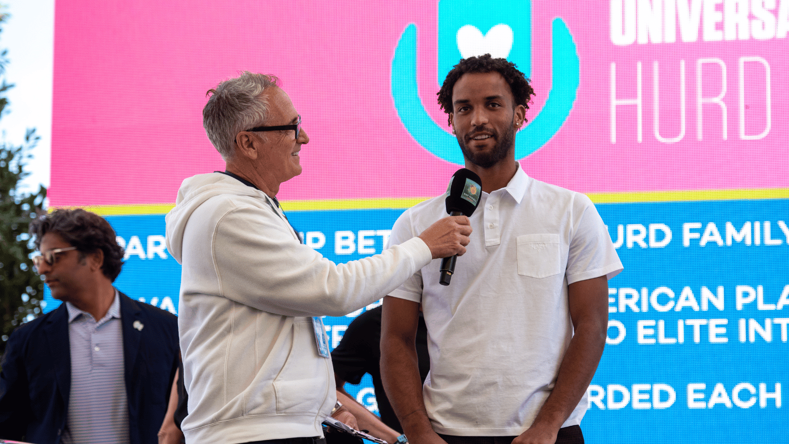 Andrew Fenty accepts his Hurd Award in Indian Wells.