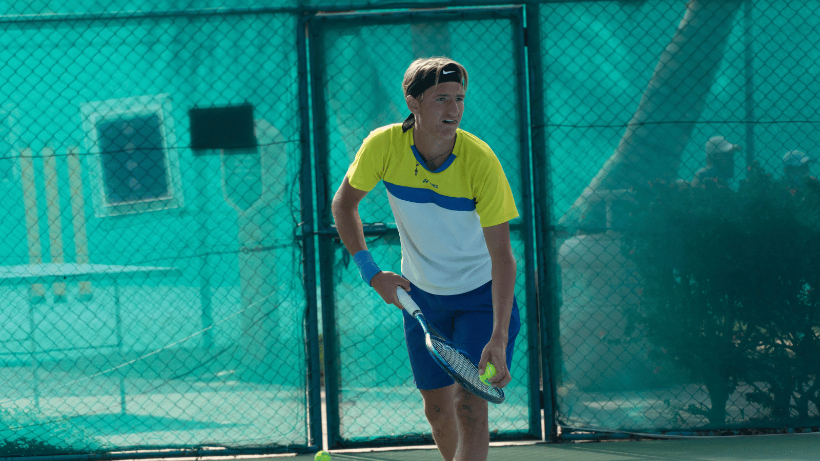 Ilya Snitari on court in Dubai.