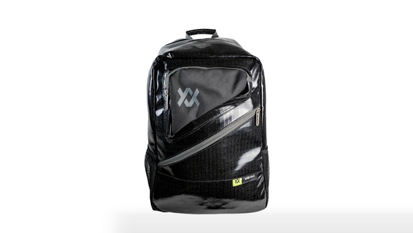 A black Volkl tennis bag.