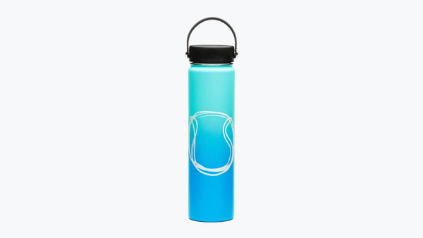 The UTR Sports water bottle in blue.
