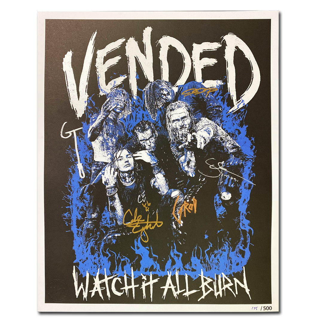 Vended "Watch it All Burn" AUTOGRAPHED Limited Edition Poster - Vended Shop product image