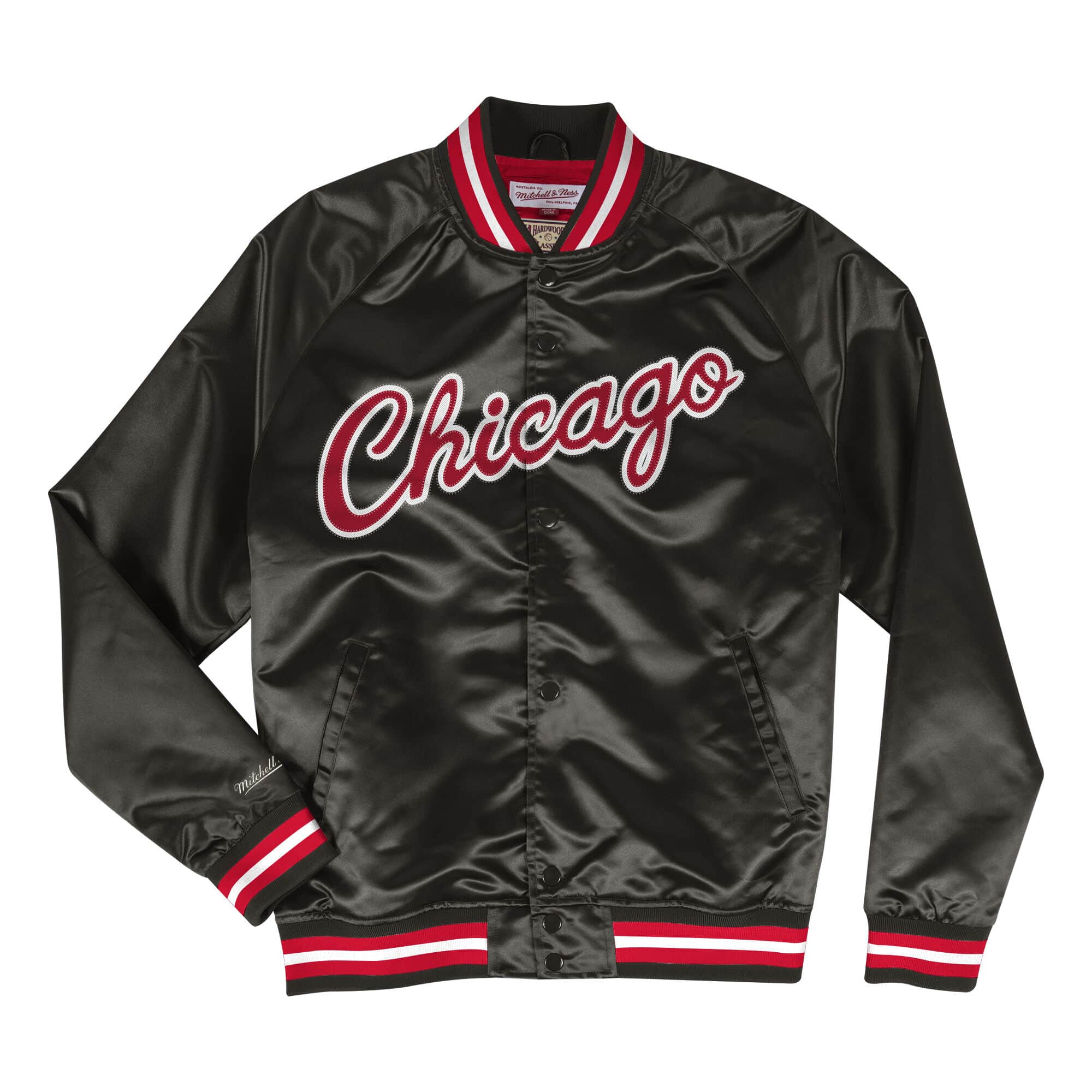 mitchell and ness chicago bulls satin jacket