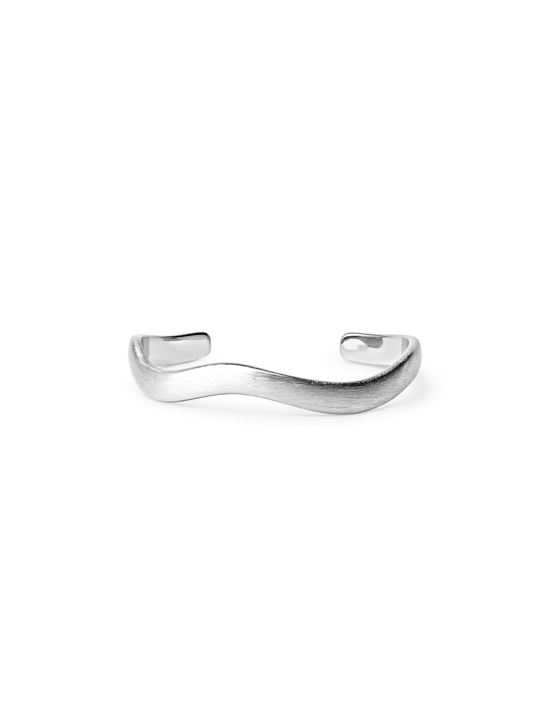 Wavy Brushed Bracelet Silver 925 silver plated brass
