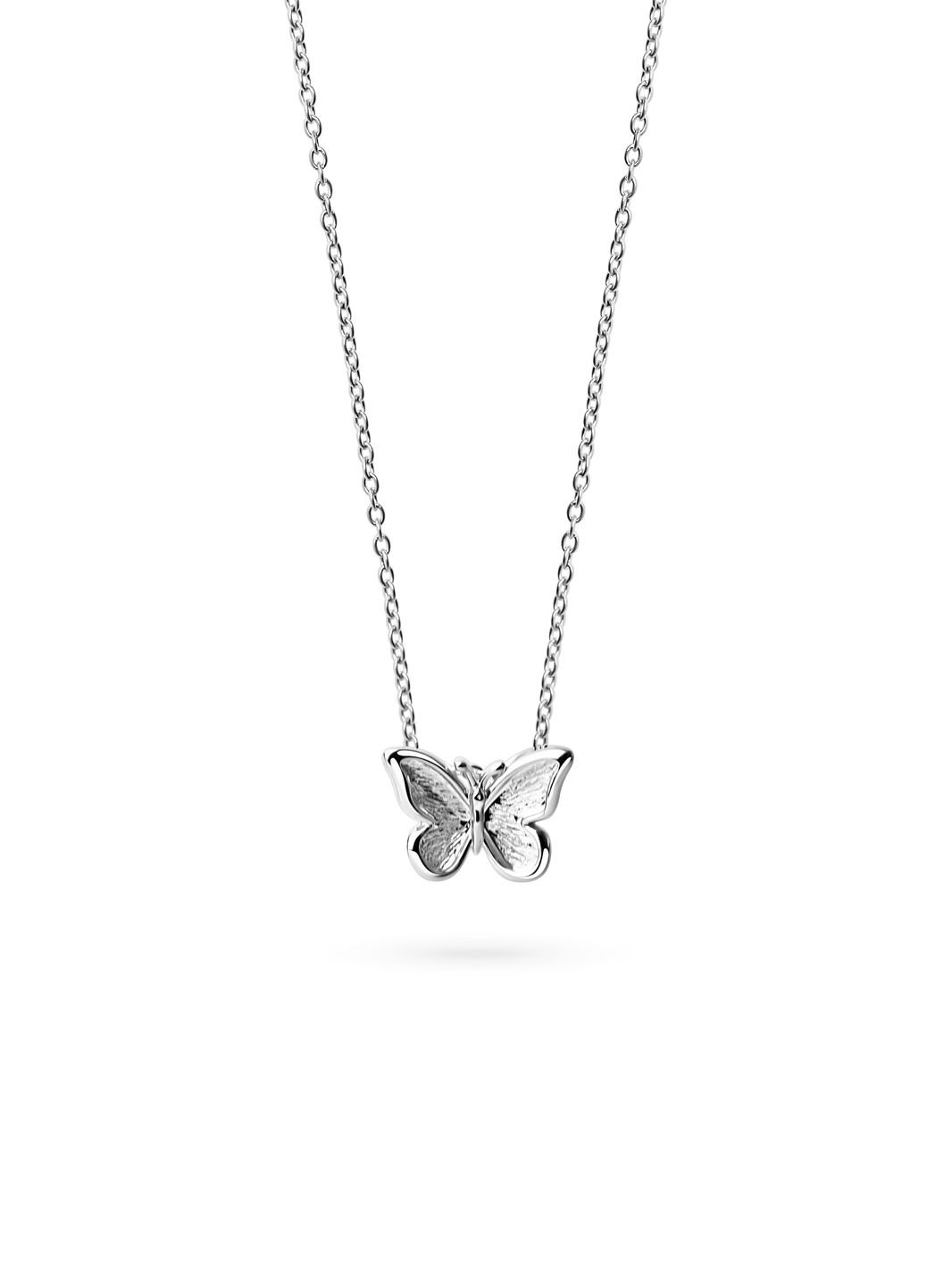 midi butterfly necklace 925 silver plated steel