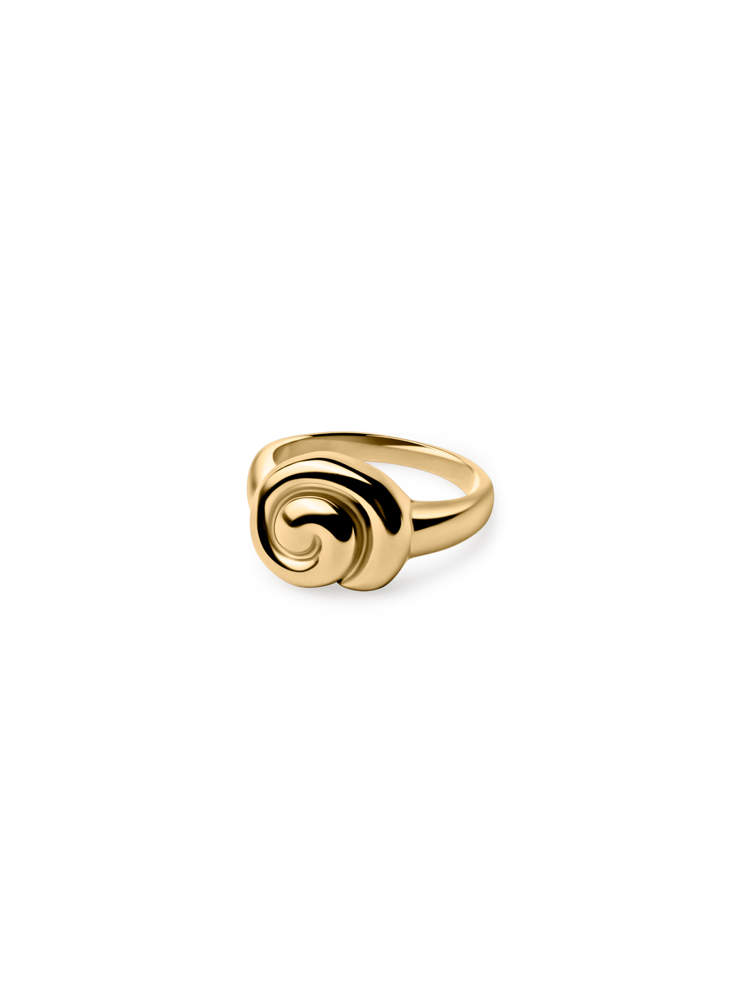 Mini Swirl Ring waterproof 18k gold plated PVD plating