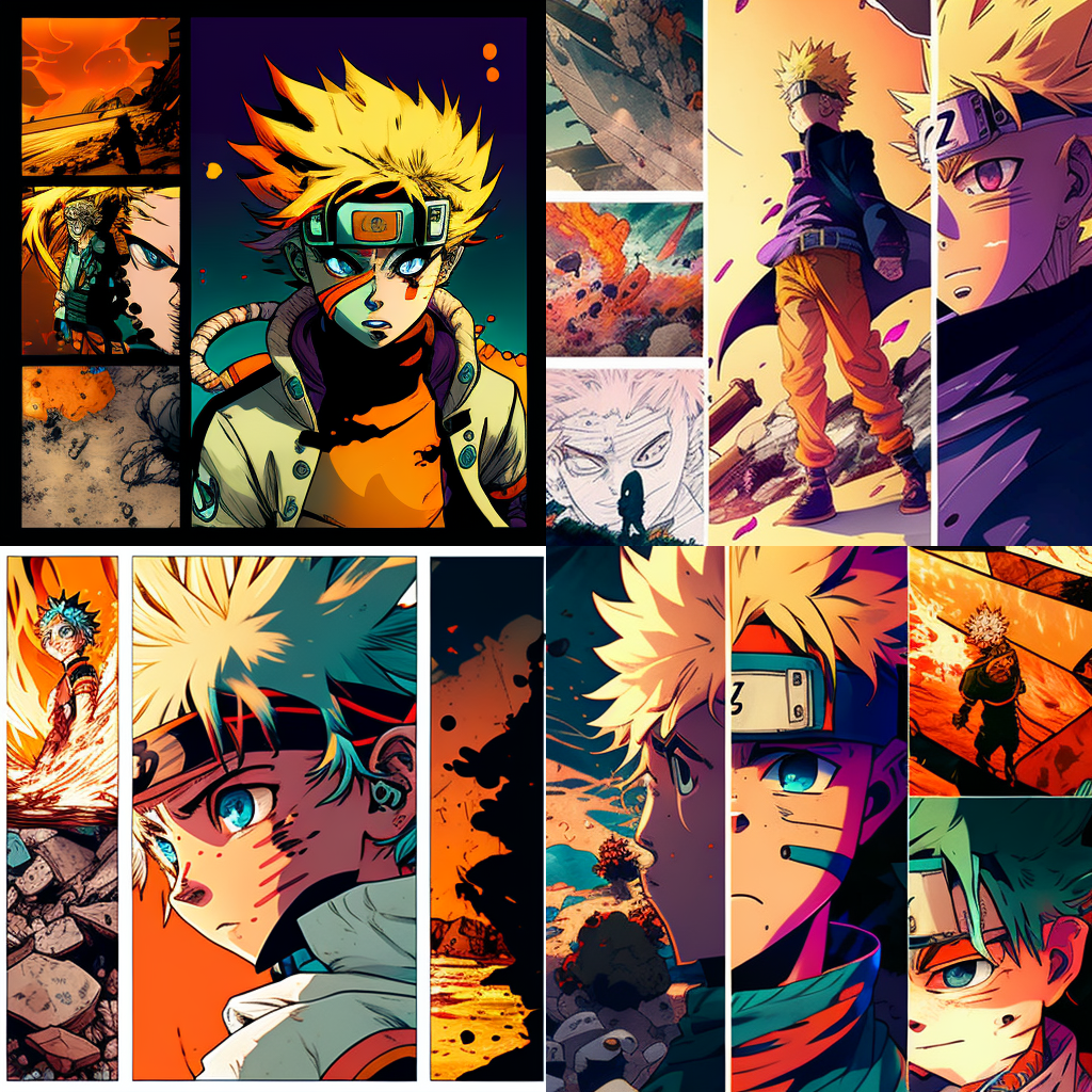 Naruto Manga Collage - Anime Collage Store - Drawings & Illustration,  Fantasy & Mythology, Other Fantasy & Mythology - ArtPal