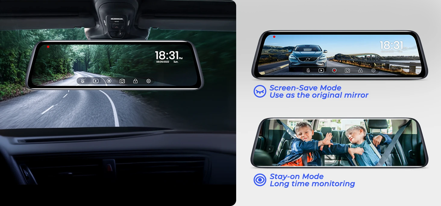 T9 Full Touch Backup Camera with Dual Camera & Parking Mode