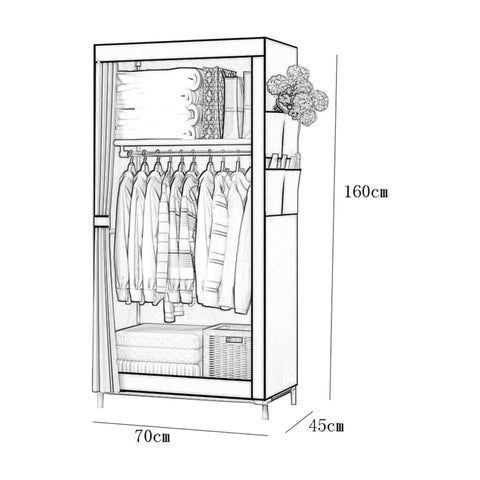 UTOQIA Armadio Salvaspazio Combinazione di Tubi in Acciaio Guardaroba Panno  Autoportante Armadio Organizzatore Scaffale Armadietto Guardaroba Camera da  Letto (Color : B, Size : 126 * 46 * 172cm) : : Casa e cucina