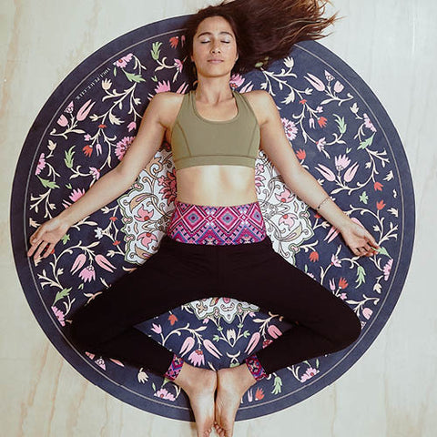 round yoga mat yogi peace club eco