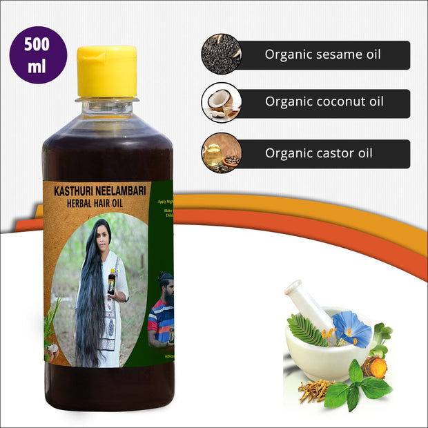 adivasi neelambari Kasturi Herbal Hair Oil for Hair Regrowth and Hair Fall  Control Hair Oil 50 ml B BUY 2 GET 1 FREE