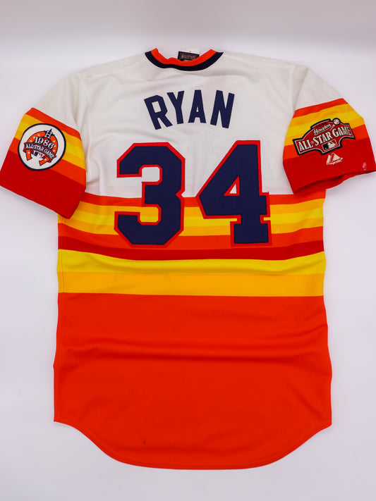 Nolan Ryan Autographed Rainbow Houston Astros Jersey - Beautifully