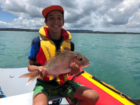 Kids fishing in a True Kit