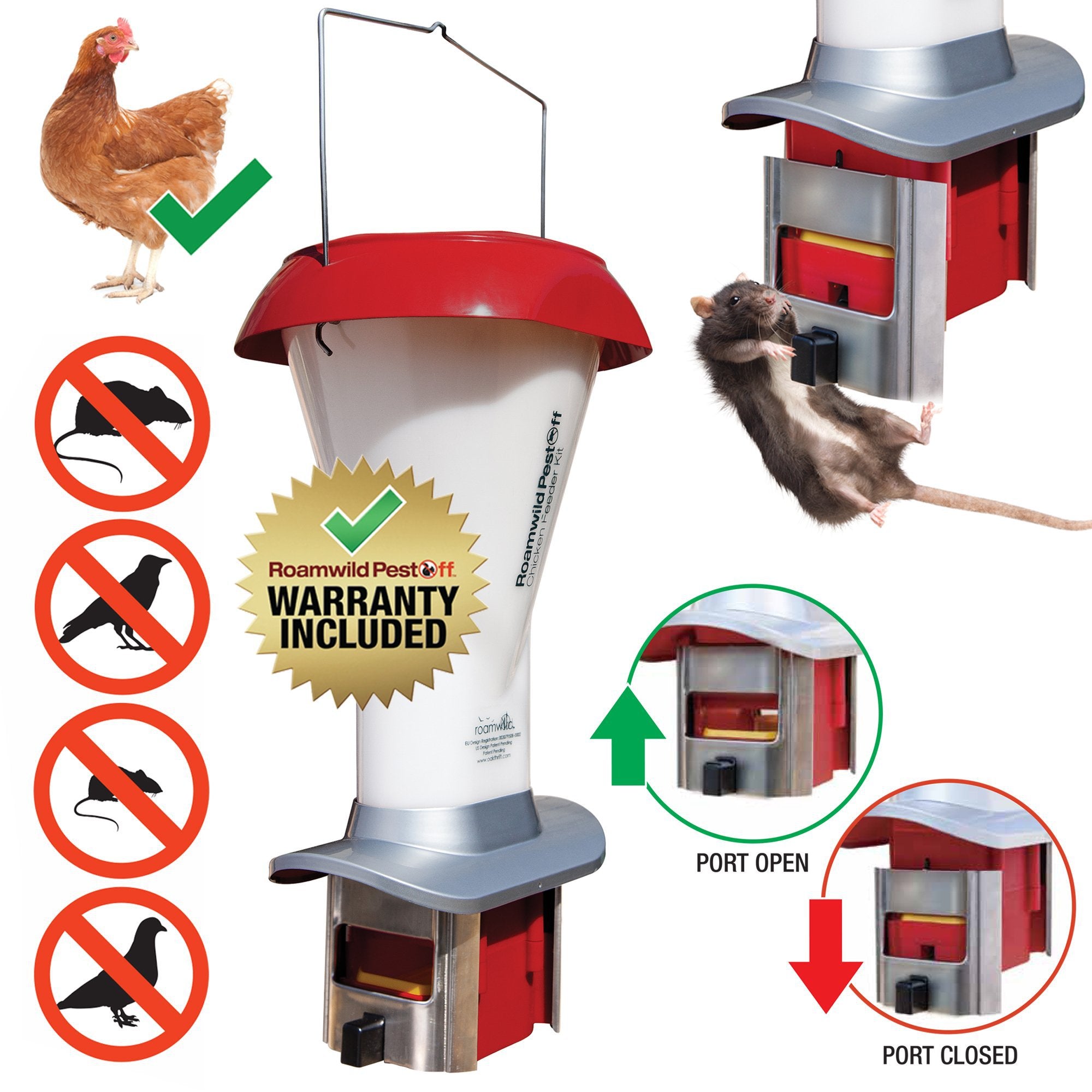 PestOff Chicken Feeder Kit - Rat &amp; Pest Proof Chicken ...