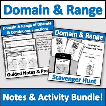 Domain and Range Activity and Notes Bundle