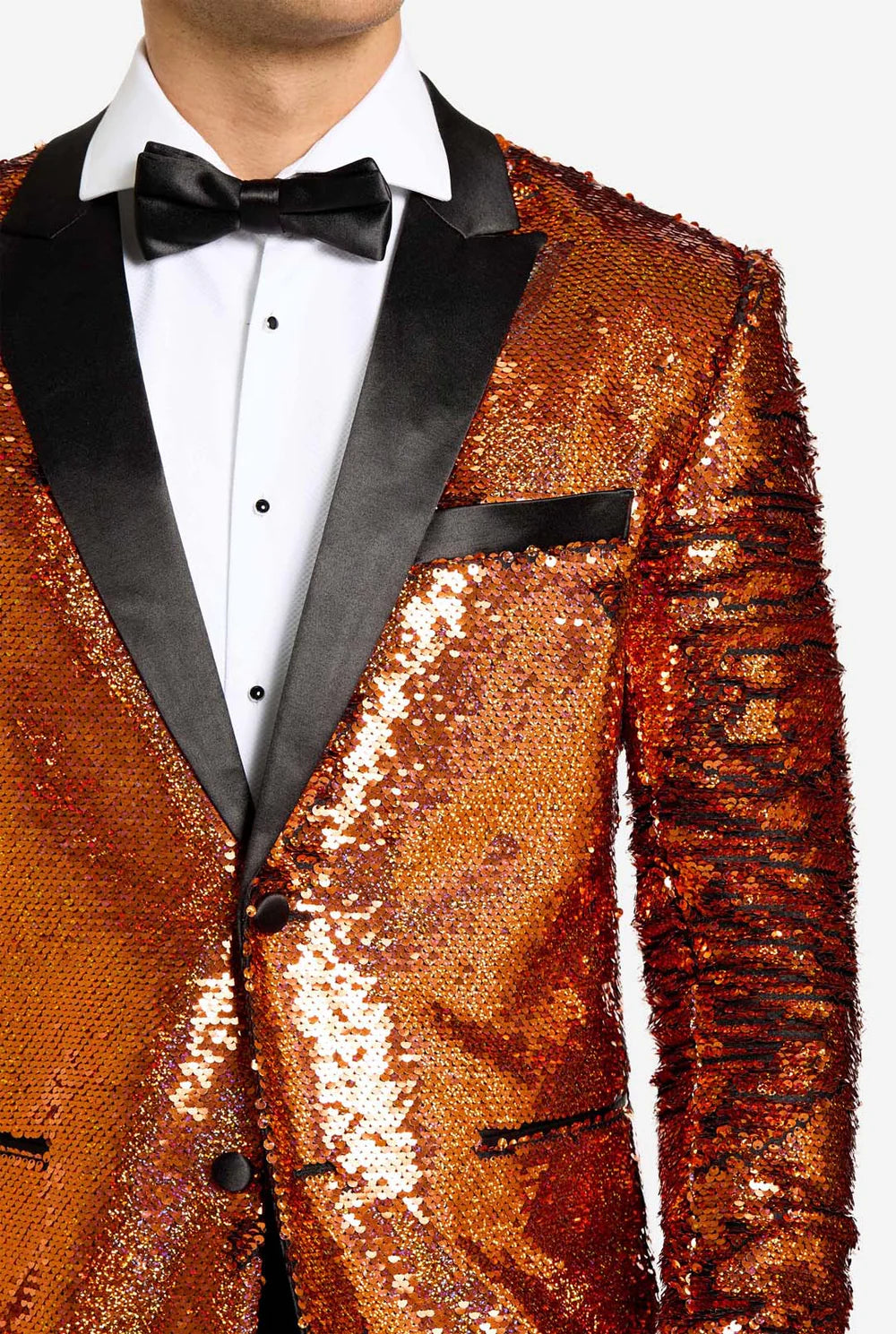 Men's OppoSuits tuxedo with splendid sequin design, perfect for formal events and stylish celebrations.