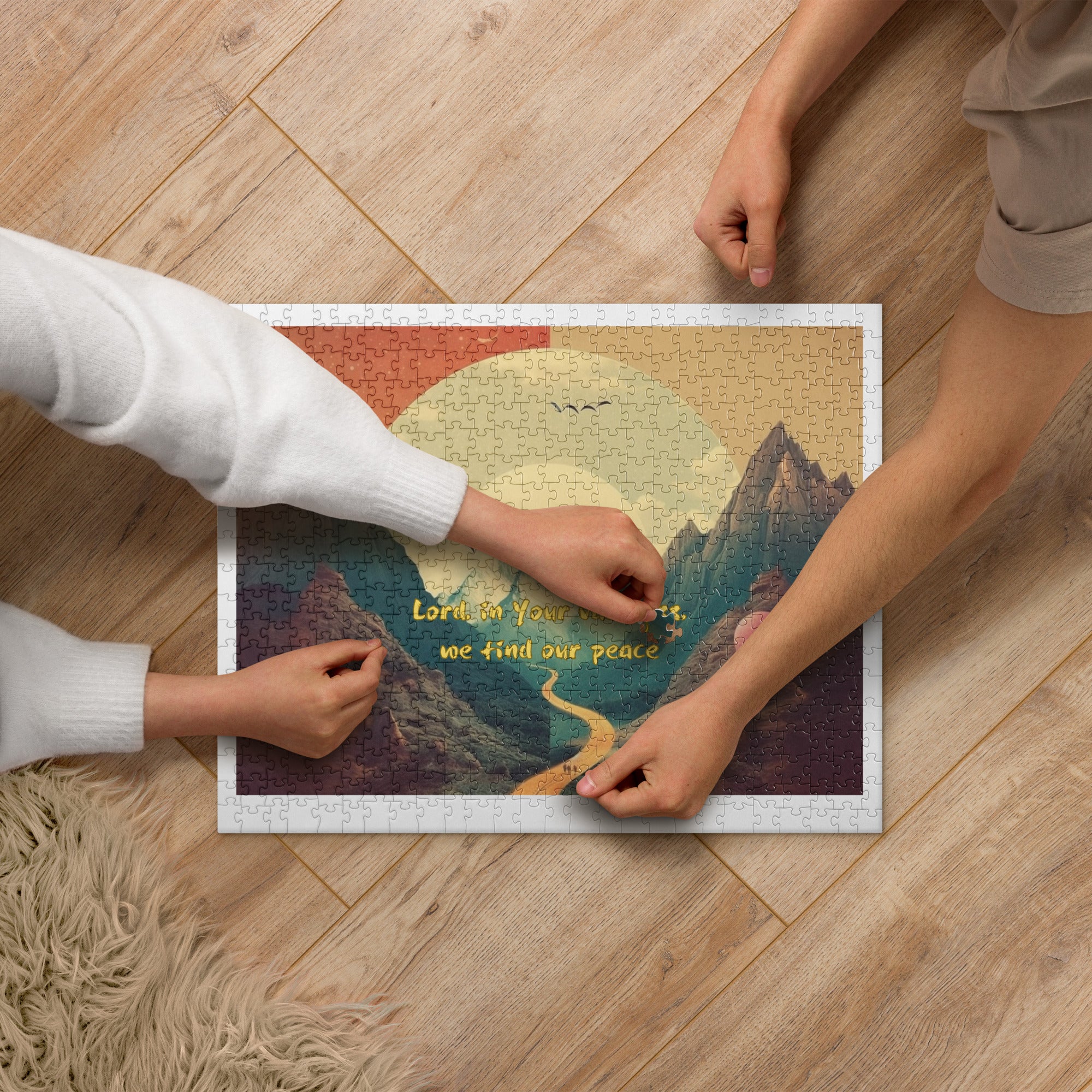 Shana Liu's Design: Inspirational Jigsaw Puzzle - "Lord, in Your Vastness We Find Our Peace"