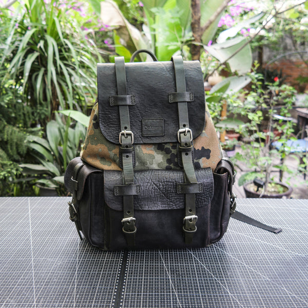 【Backpack pattern】 CORDURA camouflage cowhide backpack pattern