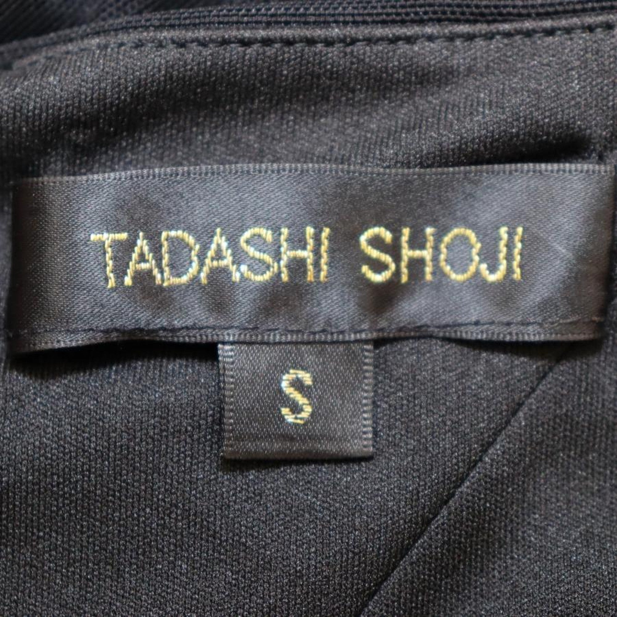 TADASHI SHOJI ドレープワンピース S 黒 ひざ丈 ほぼ未使用 ひざ丈