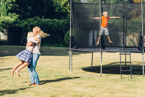 Trampoline with enclosure