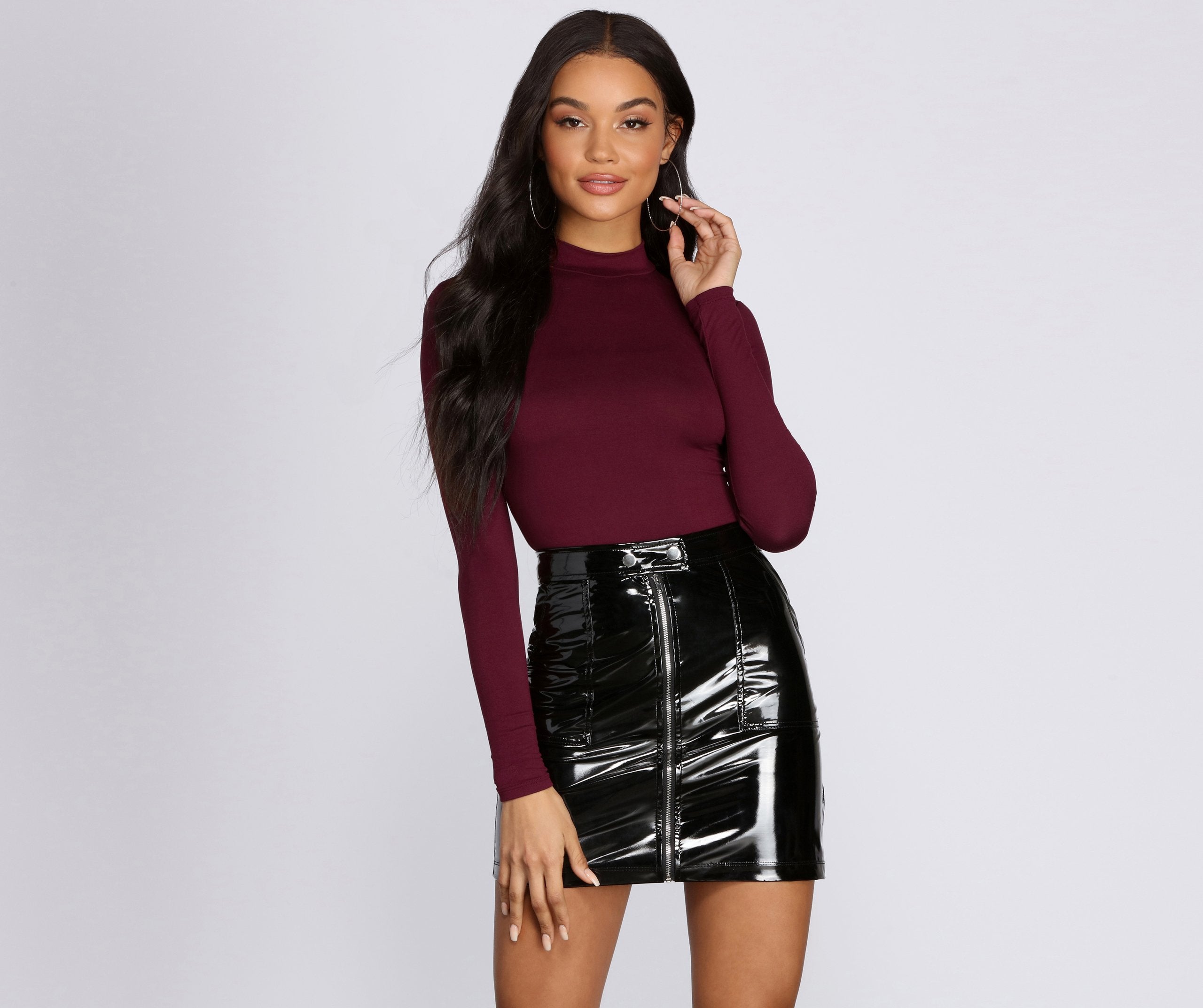 Mock Neck Basic Bodysuit - Image 5