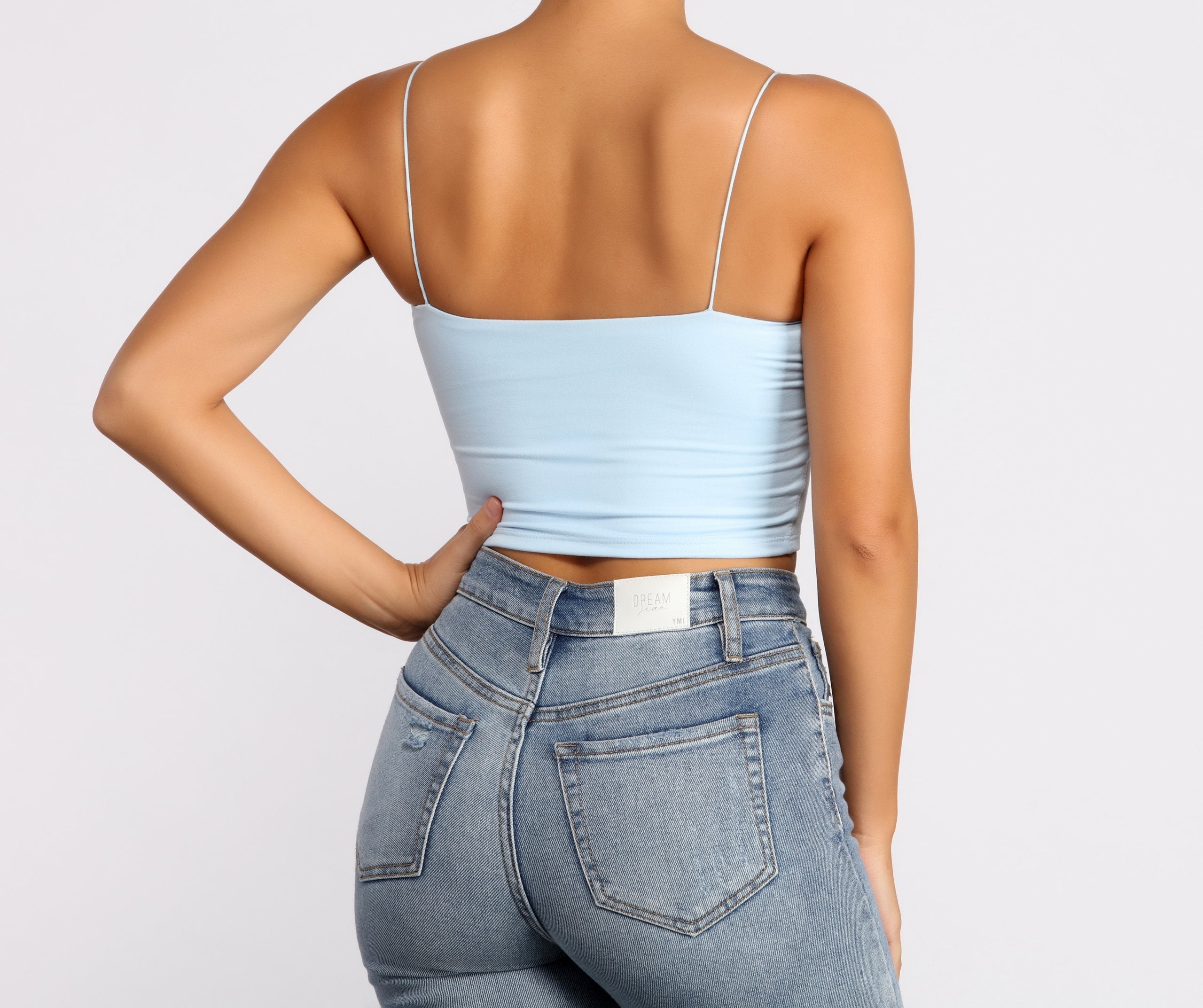 Bungee Strap Basic Crop Top