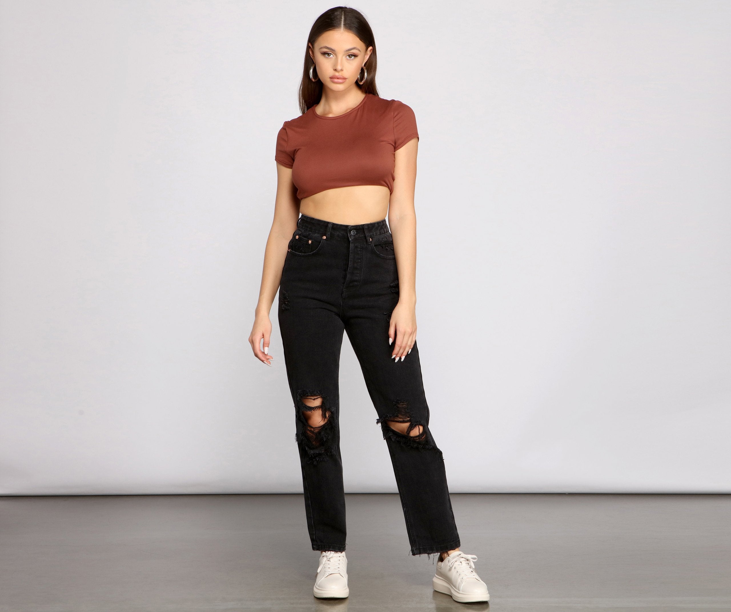 Basic Must-Have Knit Crop Top