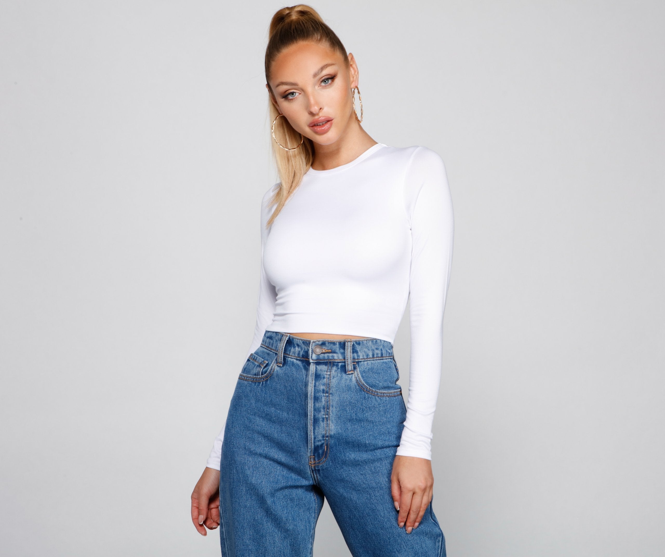 Essential Long Sleeve Crew Top - Image 13