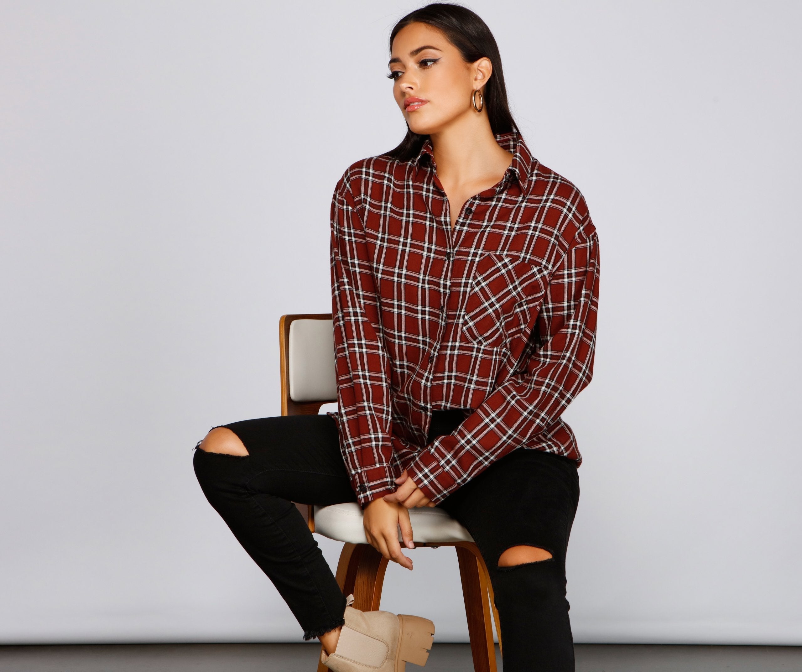 Mad About It Plaid Button Down Shirt