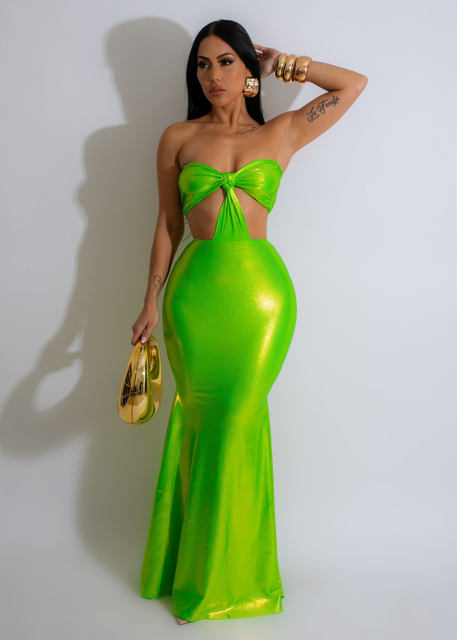 Electric Paradise Mermaid Maxi Dress