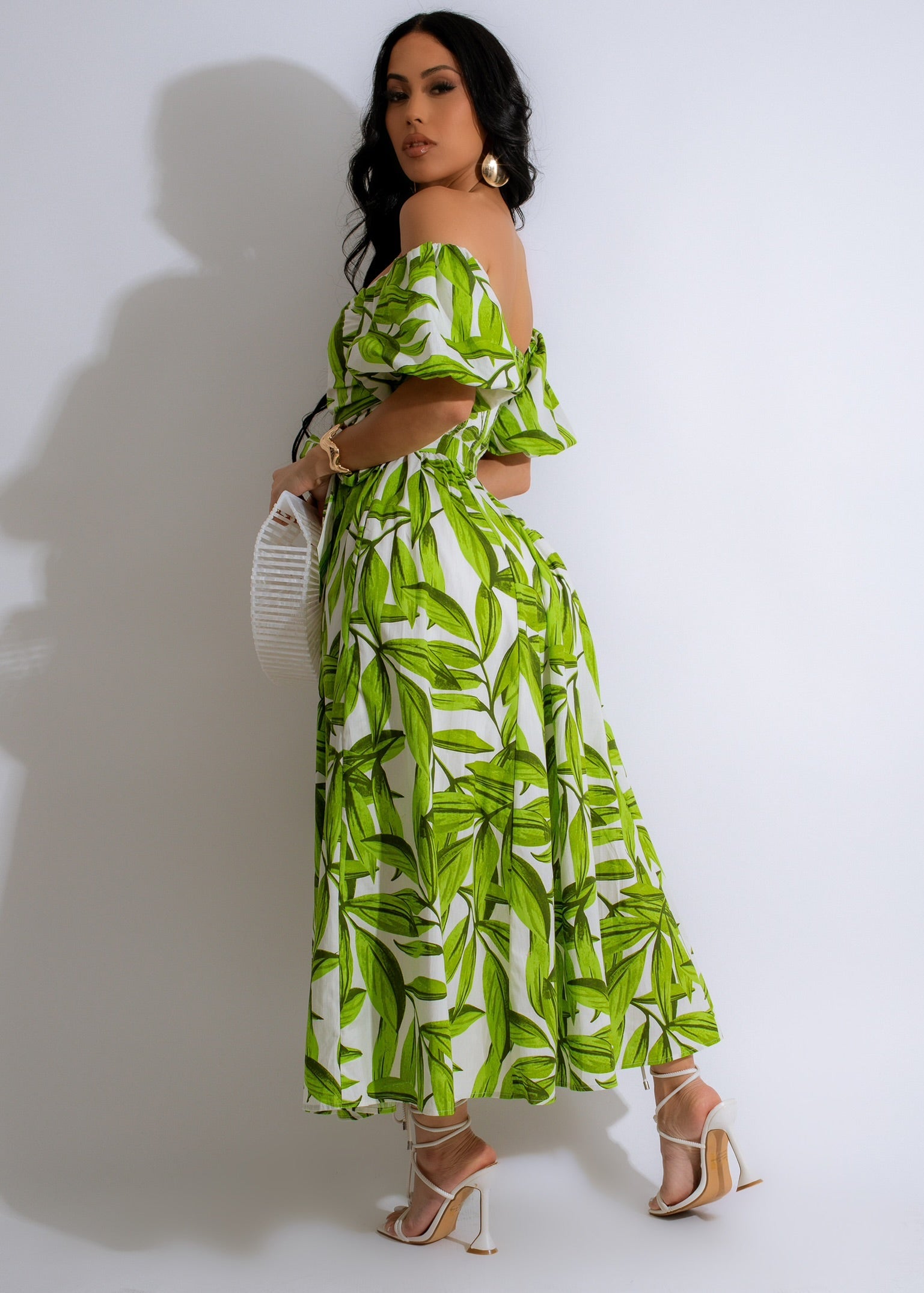 Garden Party Midi Dress Green