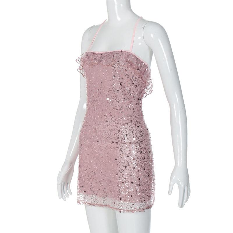 Rosy Giggles Sequined Mini Dress