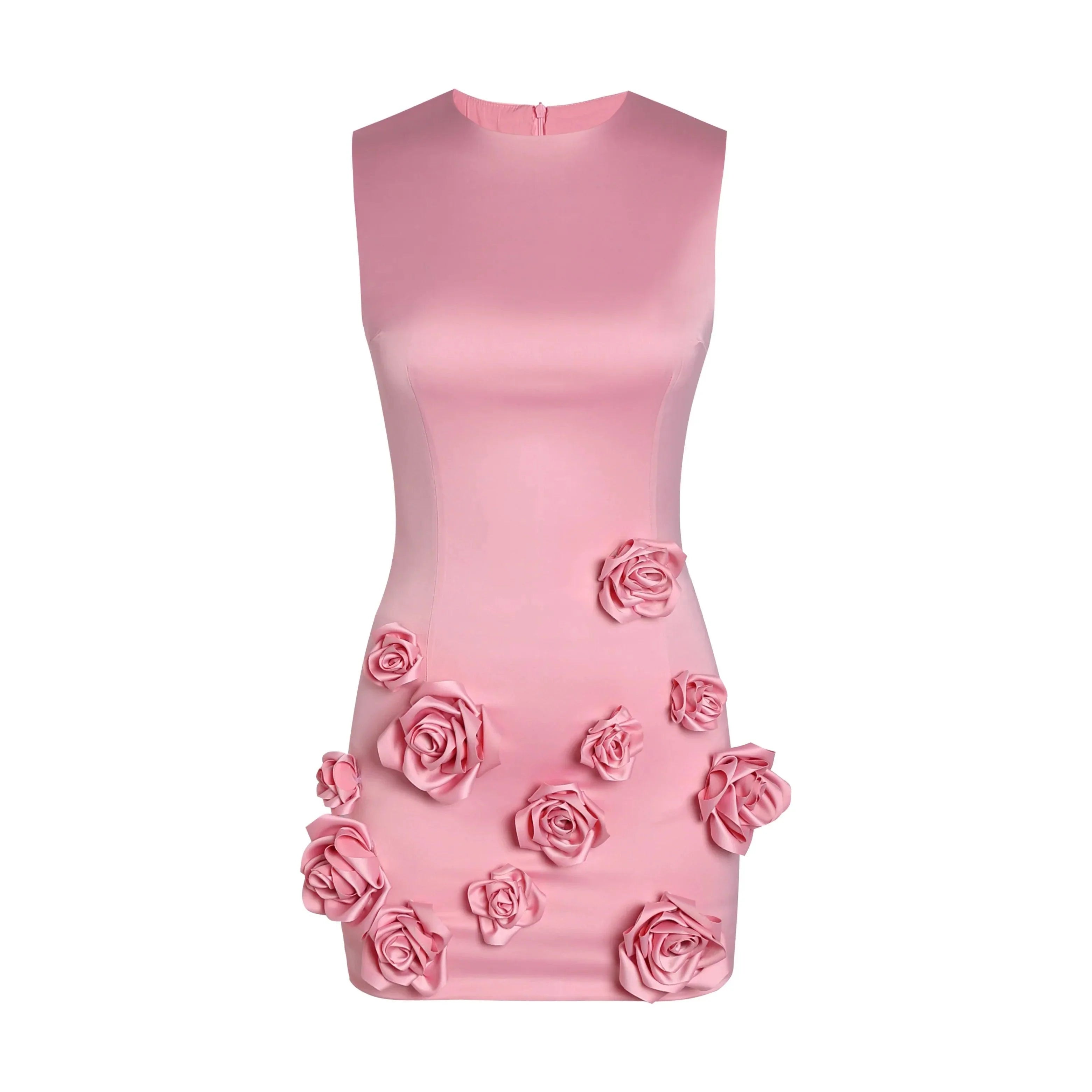 Garden of Eve Sleeveless Pink Flower Mini Dress - Image 8