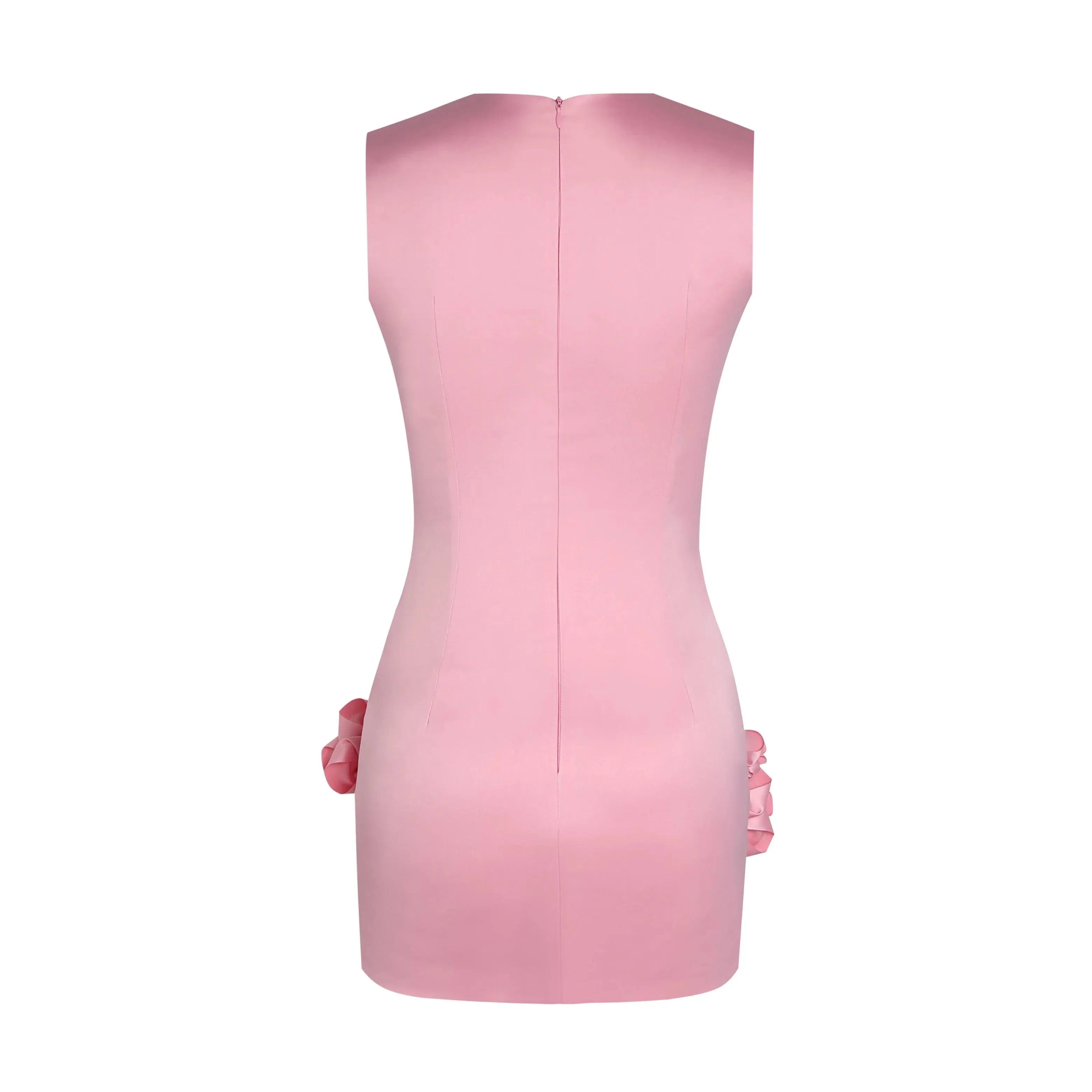 Garden of Eve Sleeveless Pink Flower Mini Dress - Image 9