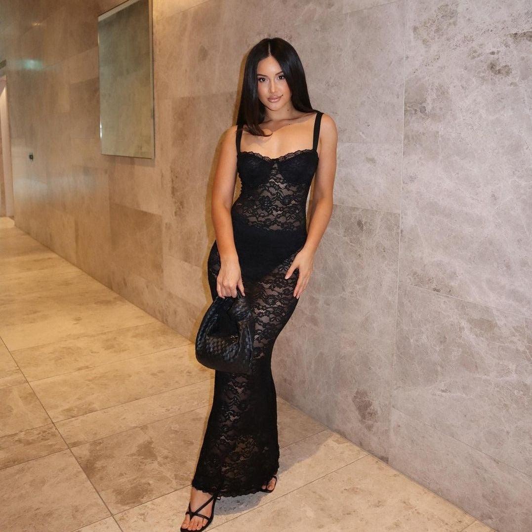 Oh My Lace Sheer Maxi Dress
