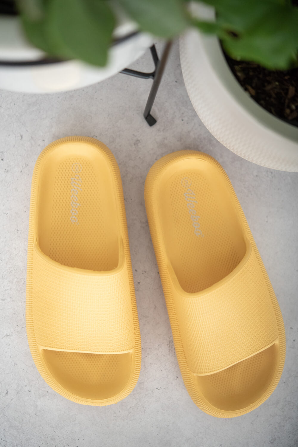 WeeBoo Go All Out Slide-On Sandals in Yellow