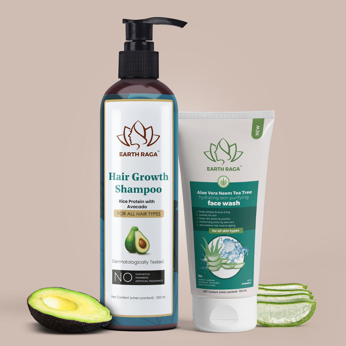 Neem Tea Tree Face Wash - Aloe Vera Cleanser For Acne