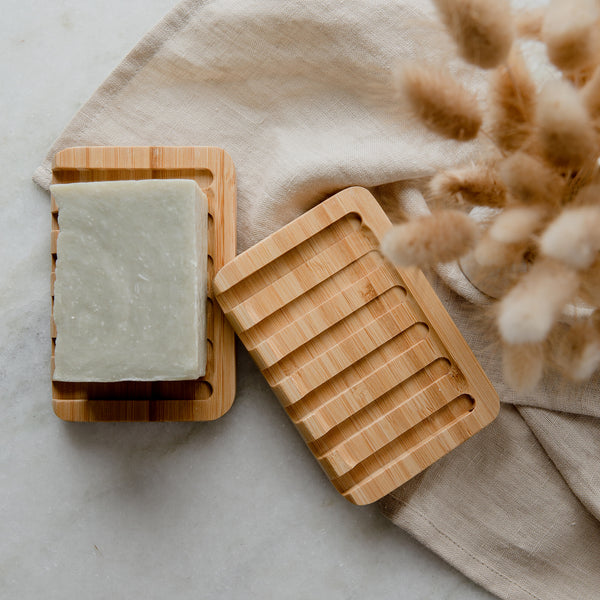 Waterfall Self Draining Bamboo Soap Dish