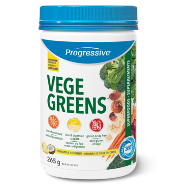 Progressive VegeGreens Green Food Supplement Pineapple Coconut
