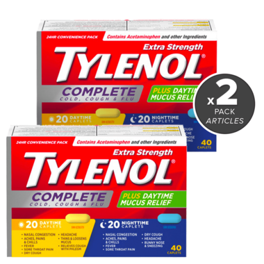 Tylenol Extra Strength Complete Cold, Cough & Flu Daytime/Nighttime Bundle