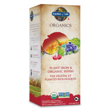 Garden of Life Organics Plant Iron & Organic Herbs Cranberry Lime